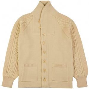 NEW NIGEL CABOURN men's fisherman cardigan in ivory